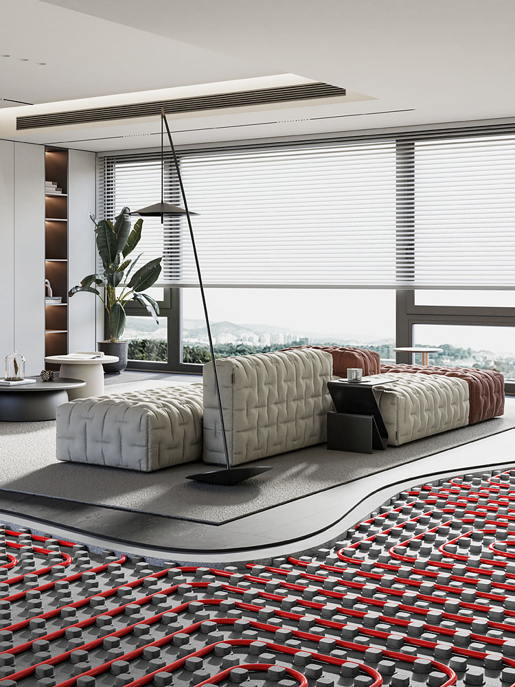 低温辐射采暖系统，舒适、节能又环保。